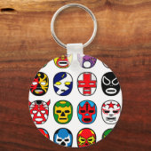 Lucha Libre Luchador Mexican Wrestling Mmaskers Sleutelhanger (Voorkant)