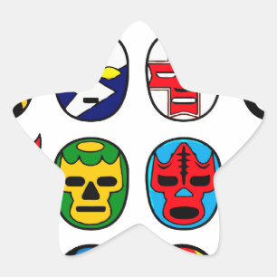 Lucha Libre Luchador Mexican Wrestling Mmaskers Ster Sticker