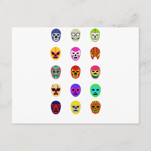 Lucha Libre Mask Mexican Wrestling Briefkaart