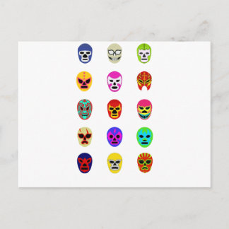 Lucha Libre Mask Mexican Wrestling Briefkaart