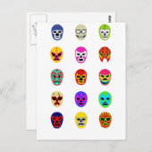 Lucha Libre Mask Mexican Wrestling Briefkaart (Voorkant / Achterkant)