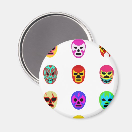Lucha Libre Mask Mexican Wrestling Magneet (Voorkant / Achterkant)