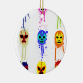 Lucha Libre Mask Mexican Wrestling Paint Drip Keramisch Ornament (Rechts)