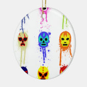 Lucha Libre Mask Mexican Wrestling Paint Drip Keramisch Ornament (Links)