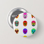 Lucha Libre Mask Mexican Wrestling Ronde Button 5,7 Cm (Voorkant /achterkant)