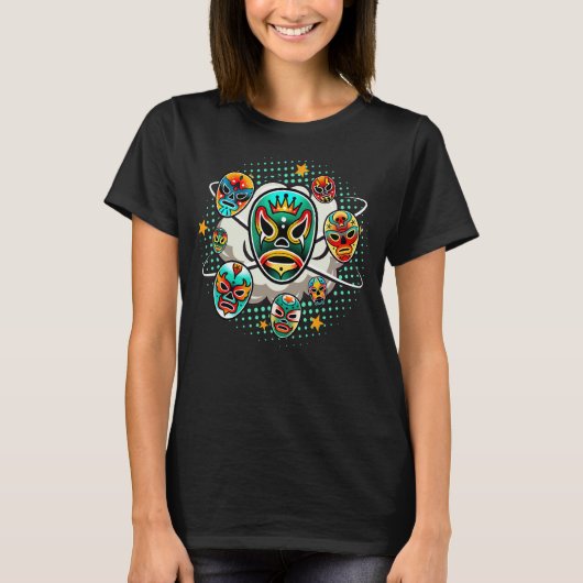 Lucha Libre Mask Mexico Luchador Mexican Wrestler T-shirt (Voorkant)