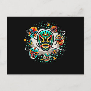 Lucha Libre Mask Mexico Wrestling Briefkaart