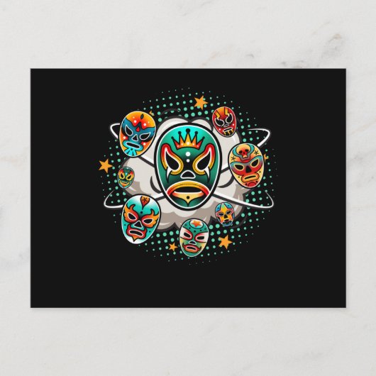 Lucha Libre Mask Mexico Wrestling Briefkaart (Voorkant)