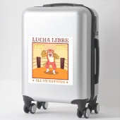 Lucha Libre-mask retro sportposter kunst Sticker (Koffer)