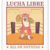 Lucha Libre-mask retro sportposter kunst Sticker (Voorkant)