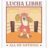 Lucha Libre Mask Retro Sports Poster Art Sticker (Voorkant)