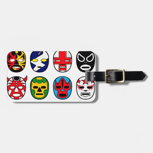 Lucha Libre Mask worstler Mexican Wrestling Bagagelabel (Voorkant horizontaal)