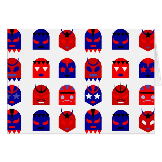 lucha libre maskers (Voorkant Horizontaal)