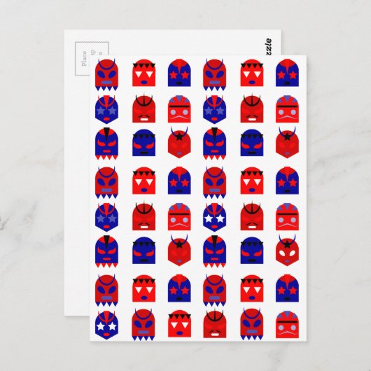 lucha libre maskers briefkaart (Voorkant / Achterkant)