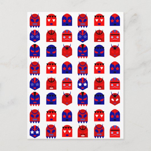 lucha libre maskers briefkaart (Voorkant)