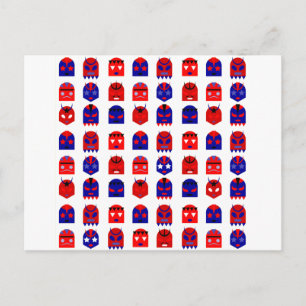 lucha libre maskers briefkaart