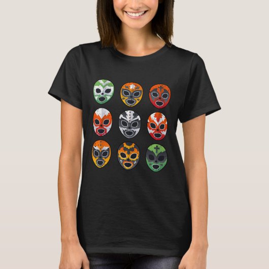 Lucha Libre-maskers T-shirt jongen mannen Mexicaan (Voorkant)