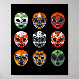 Lucha Libre-maskers T-shirt Jongen Mannen Mexicaan Poster