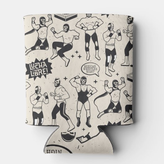 Lucha Libre: Mexicaans worstelaarpatroon Blikjeskoeler (Achterkant)