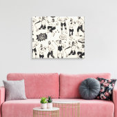 Lucha Libre: Mexicaans worstelaarpatroon Canvas Afdruk (Insitu (Woonkamer))