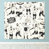 Lucha Libre: Mexicaans worstelaarpatroon Canvas Afdruk (Insitu (Houten vloer))