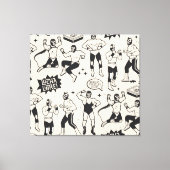 Lucha Libre: Mexicaans worstelaarpatroon Canvas Afdruk (Voorkant)