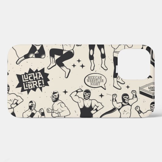 Lucha Libre: Mexicaans worstelaarpatroon Case-Mate iPhone Case (Achterkant (horizontaal))