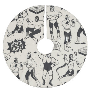 Lucha Libre: Mexicaans worstelaarpatroon Kerstboom Rok
