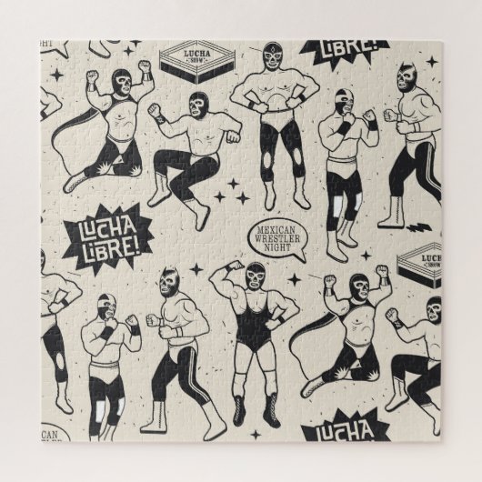 Lucha Libre: Mexicaans worstelaarpatroon Legpuzzel (Verticaal)