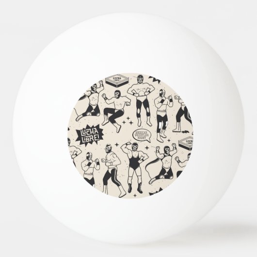 Lucha Libre: Mexicaans worstelaarpatroon Pingpongbal (Voorkant)