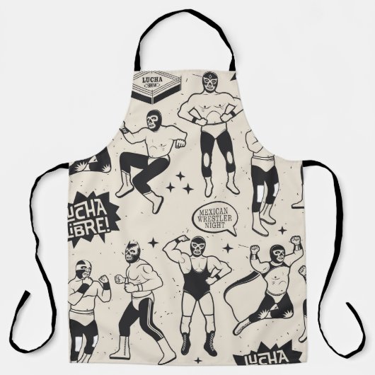 Lucha Libre: Mexicaans worstelaarpatroon Schort (Voorkant)
