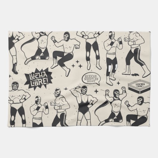 Lucha Libre: Mexicaans worstelaarpatroon Theedoek (Horizontaal)