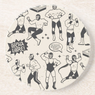 Lucha Libre: Mexicaans worstelaarpatroon Zandsteen Onderzetter