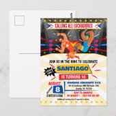 Lucha Libre Mexicaans worstelen Uitnodiging Verjaa (Voorkant / Achterkant)