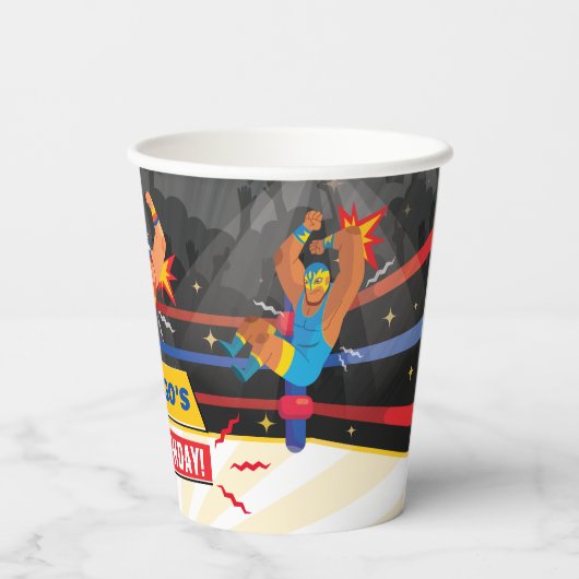 Lucha Libre Mexicaanse worstelverjaardag Papieren Bekers (Achterkant)