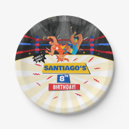Lucha Libre Mexicaanse worstelverjaardag Papieren Bordje