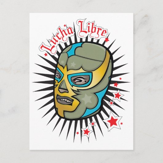 Lucha Libre Mexican Wrestling Mask Briefkaart (Voorkant)