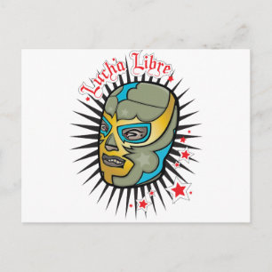 Lucha Libre Mexican Wrestling Mask Briefkaart