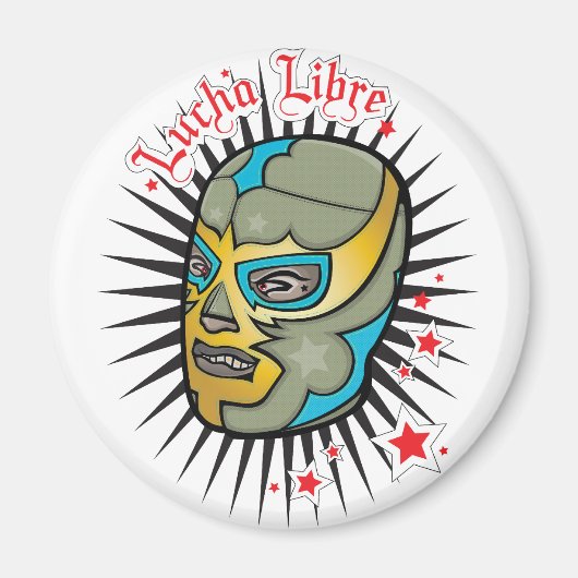 Lucha Libre Mexican Wrestling Mask Magneet (Voorkant)