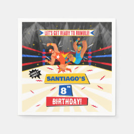 Lucha Libre Mexican Wrestling Party Papier Napkin Servet