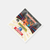 Lucha Libre Mexican Wrestling Party Papier Napkin Servet (Hoek)