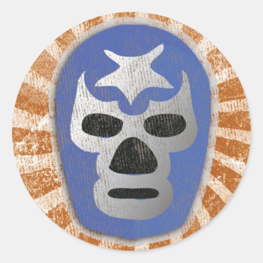 Lucha Libre Mexican Wrestling Ronde Sticker (Voorkant)