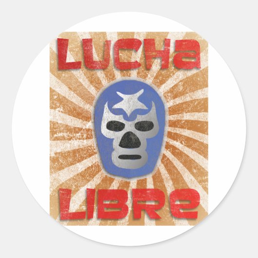 Lucha Libre Mexican Wrestling Ronde Sticker (Voorkant)