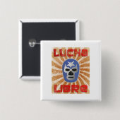 Lucha Libre Mexican Wrestling Vierkante Button 5,1 Cm (Voorkant /achterkant)