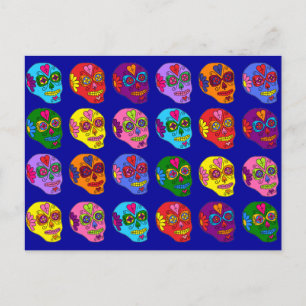 Lucha Libre Sugar Skull Briefkaart
