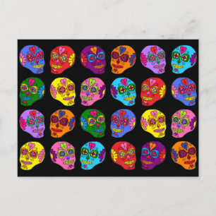 Lucha Libre Sugar Skull Briefkaart