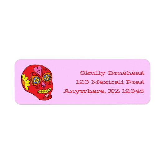 Lucha Libre Sugar Skull Etiket (Voorkant)