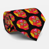 Lucha Libre Sugar Skull Stropdas (Opgerold)