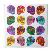 Lucha Libre Sugar Skull Tegeltje (Voorkant)