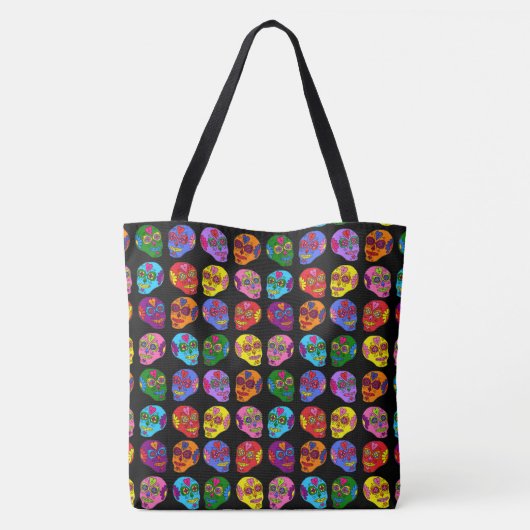 Lucha Libre Sugar Skull Tote Bag (Achterkant)